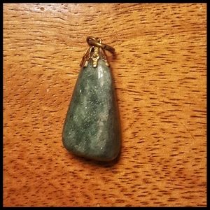 Vintage green stone pendant